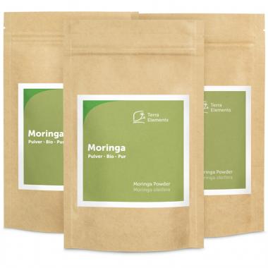Organic Moringa Powder, 100 g, 3-Pack 