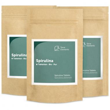 Organic Spirulina Tablets (400 mg, 240 tabs), 3-Pack 