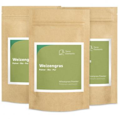 Organic Wheatgrass Powder, 125 g, 3-Pack 